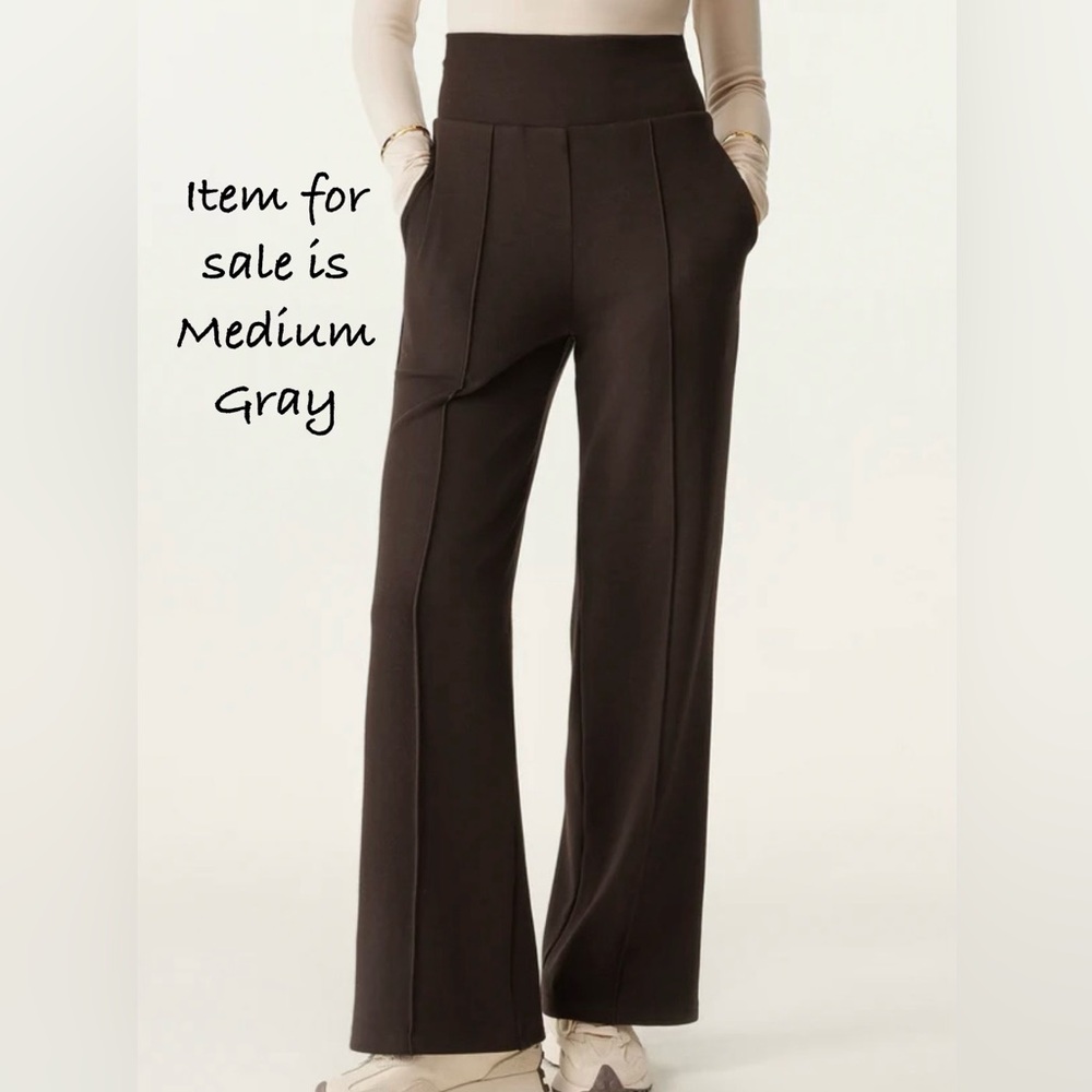 OGL Tummy Warmer Pin Tuck Pants - Large - Medium Gray - NWT